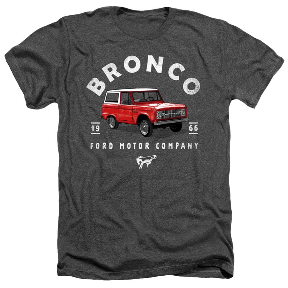 Ford Bronco Illustrated Men's 30/1 Heather 60 40 Poly Short-Sleeve T-Shirt