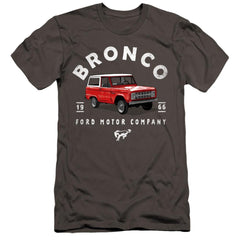 Ford Bronco Illustrated Men's Ultra-Soft 30/1 Cotton Slim Short-Sleeve T-Shirt