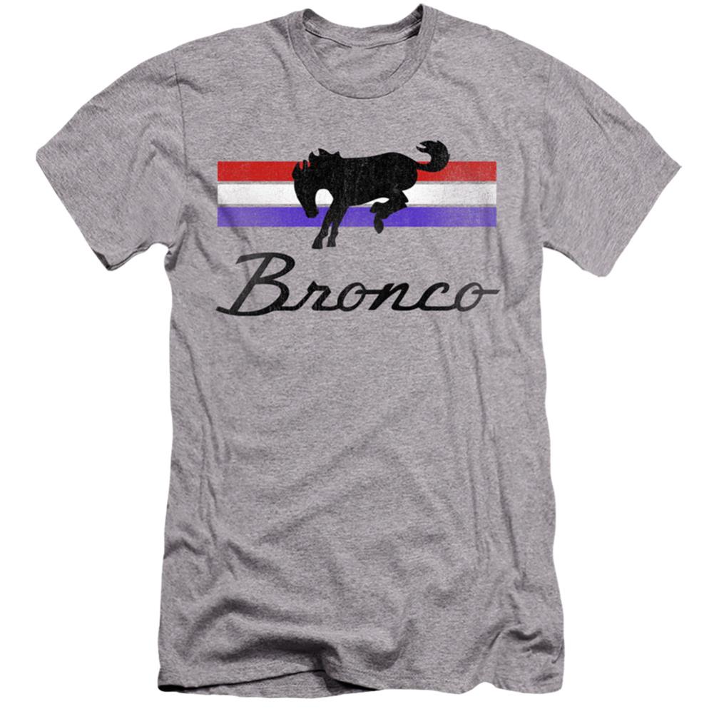 Ford Bronco Stripes Men's Ultra-Soft 30/1 Cotton Slim Short-Sleeve T-Shirt