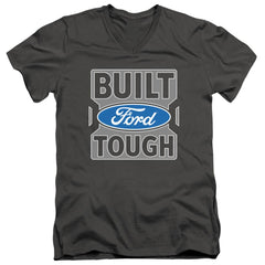 Ford Built Ford Tough Men's 30/1 Cotton Slim V-Neck T-Shirt