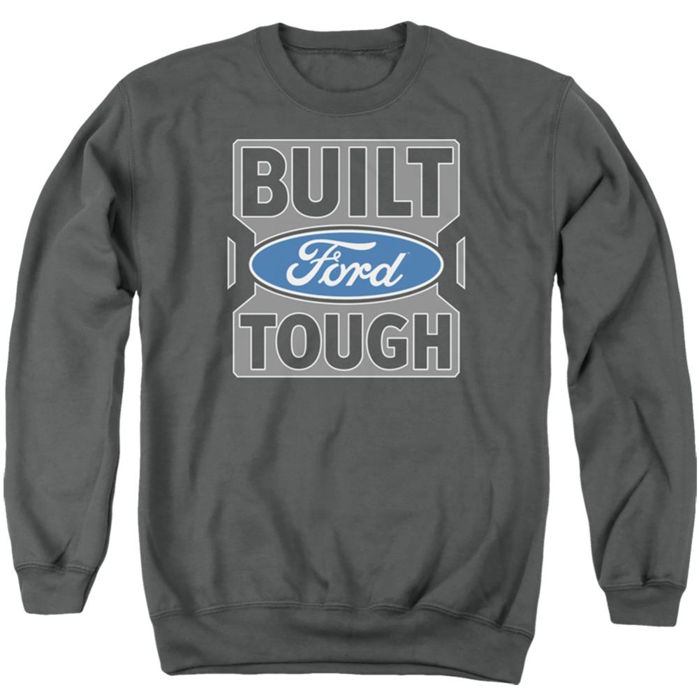 Ford Built Ford Tough Men's Crewneck 50 50 Poly Long-Sleeve T-Shirt