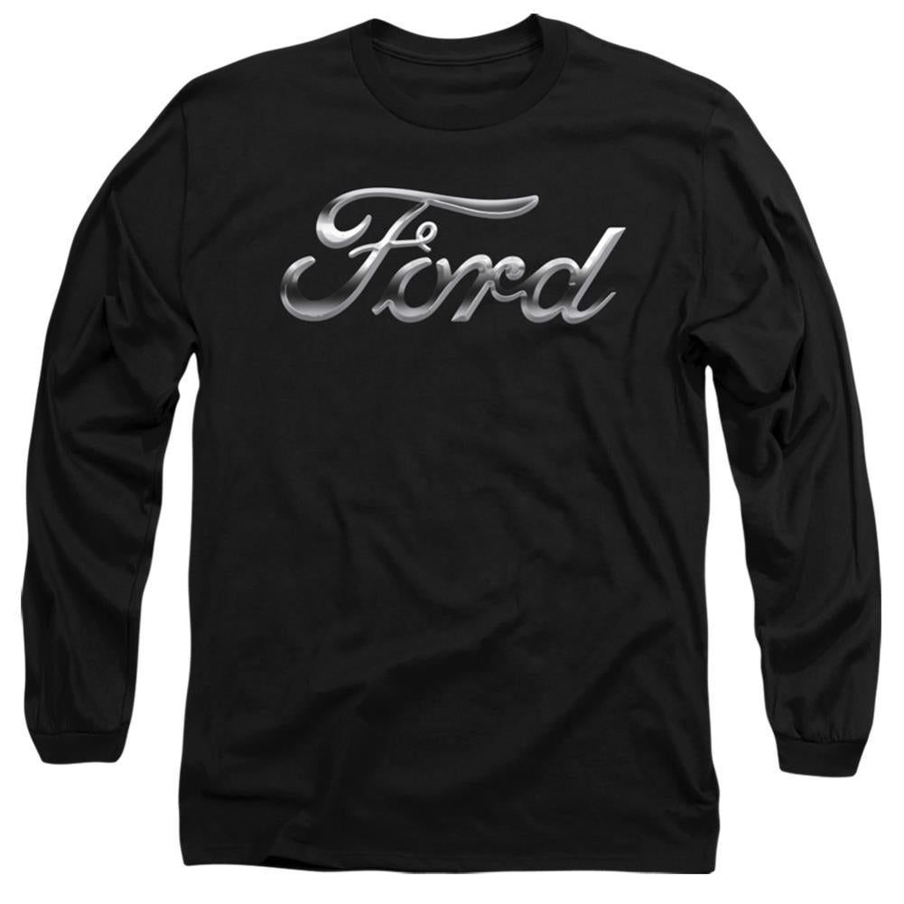Ford Chrome Ford Logo Men's 18/1 Cotton Long-Sleeve T-Shirt