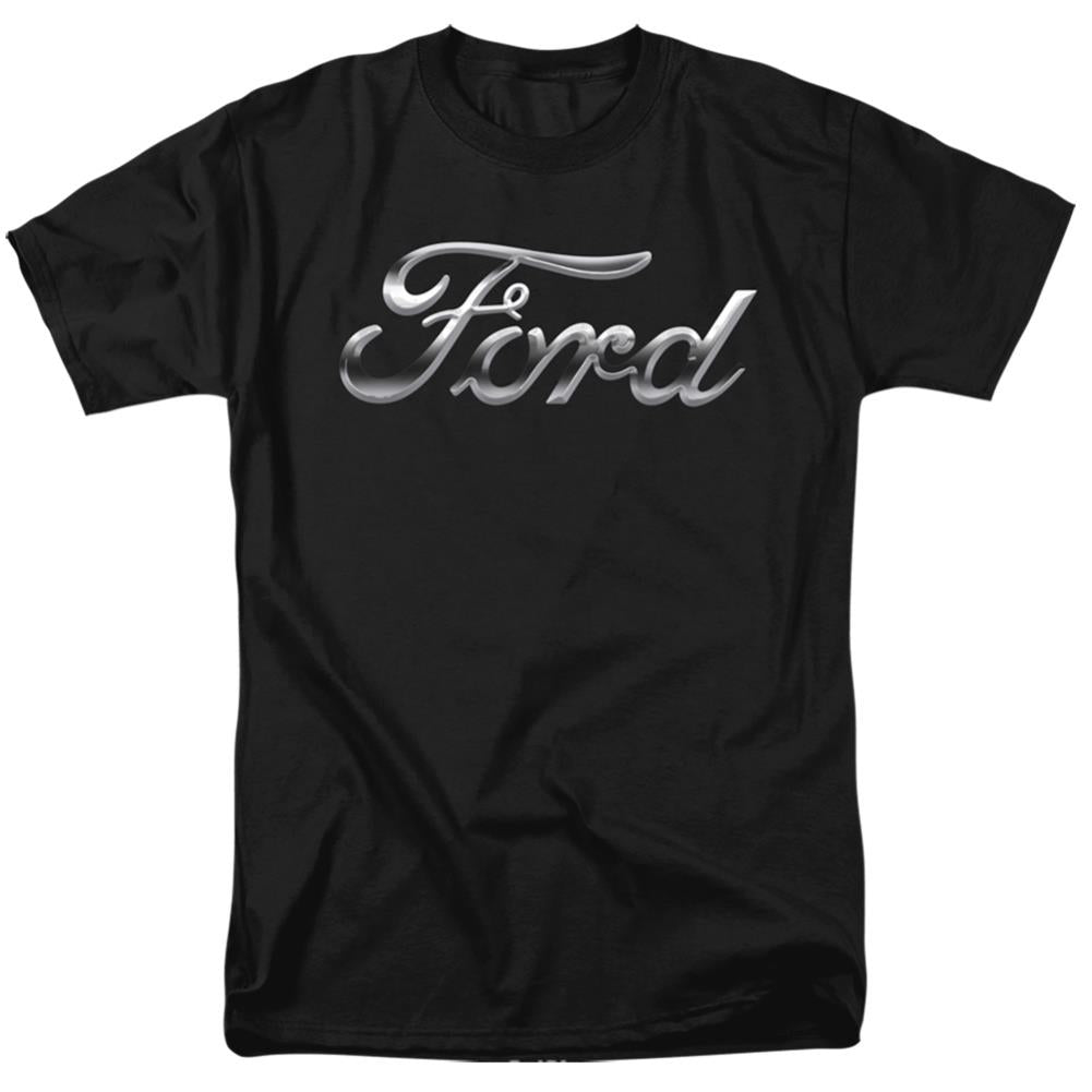 Ford Chrome Ford Logo Men's 18/1 Cotton Short-Sleeve T-Shirt