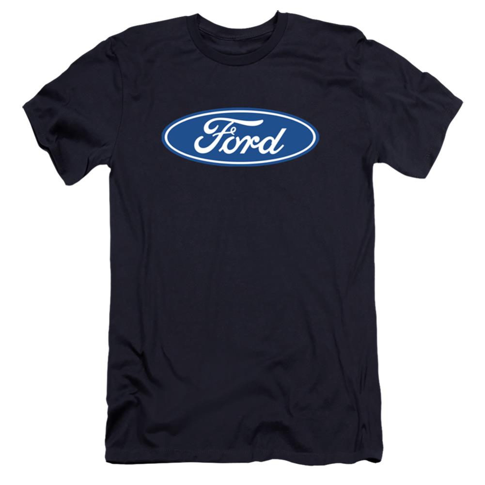 Ford Dimensional Logo Men's Ultra-Soft 30/1 Cotton Slim Short-Sleeve T-Shirt