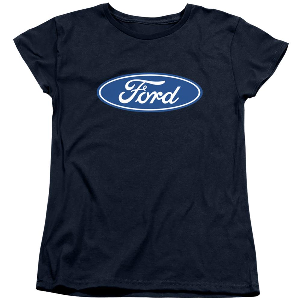 Ford Dimensional Logo Women's 18/1 Cotton Short-Sleeve T-Shirt
