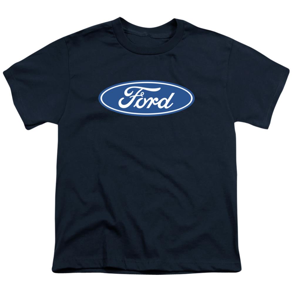 Ford Dimensional Logo Youth 18/1 100% Cotton Short-Sleeve T-Shirt