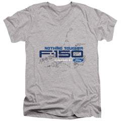Ford Engine Schematic Men's 30/1 Cotton Slim V-Neck T-Shirt