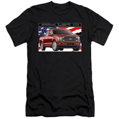 Ford F-150 Flag Men's Ultra-Soft 30/1 Cotton Slim Short-Sleeve T-Shirt