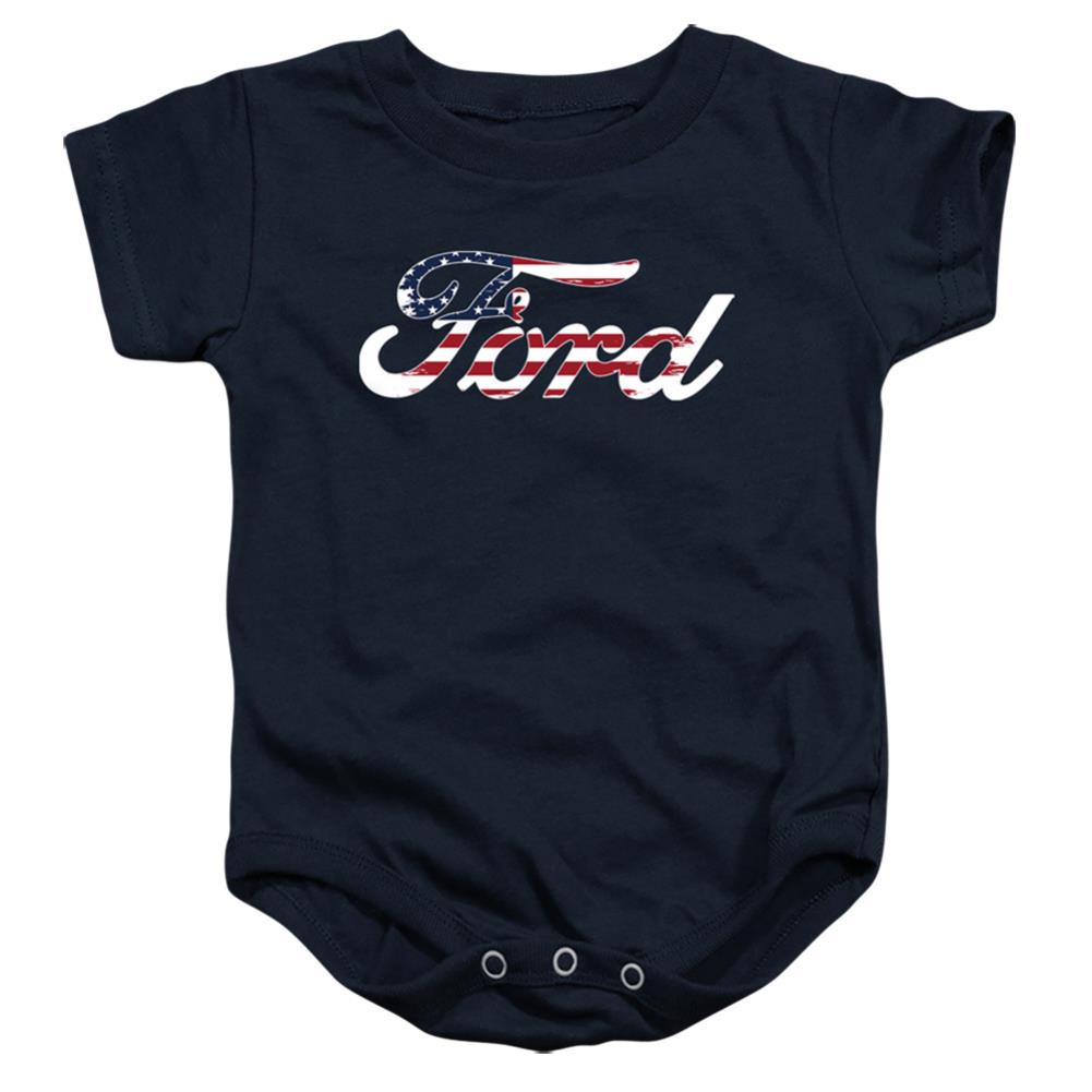 Ford Flag Logo Infant's Cotton SS Snapsuit