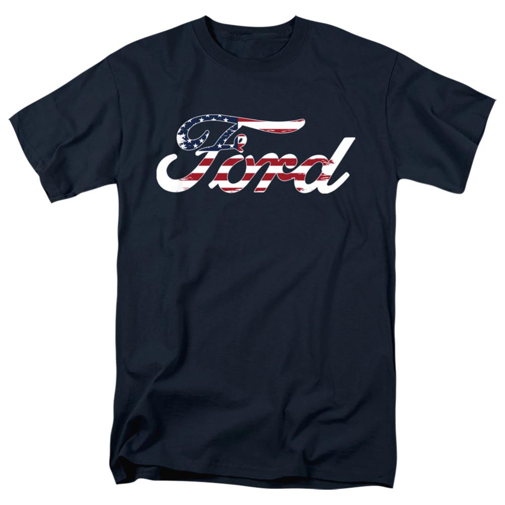 Ford Flag Logo Men's 18/1 Cotton Short-Sleeve T-Shirt