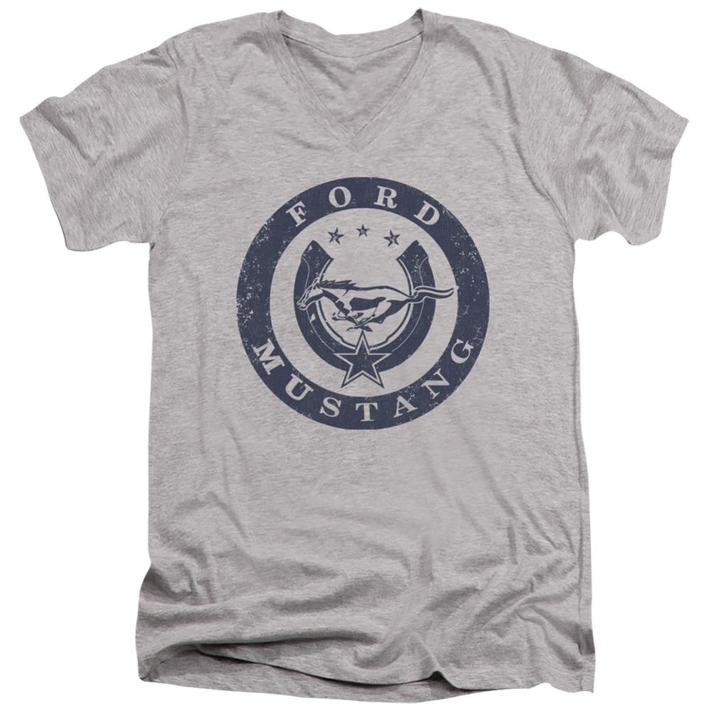 Ford Lucky Ford Mustang Men's 30/1 Cotton Slim V-Neck T-Shirt