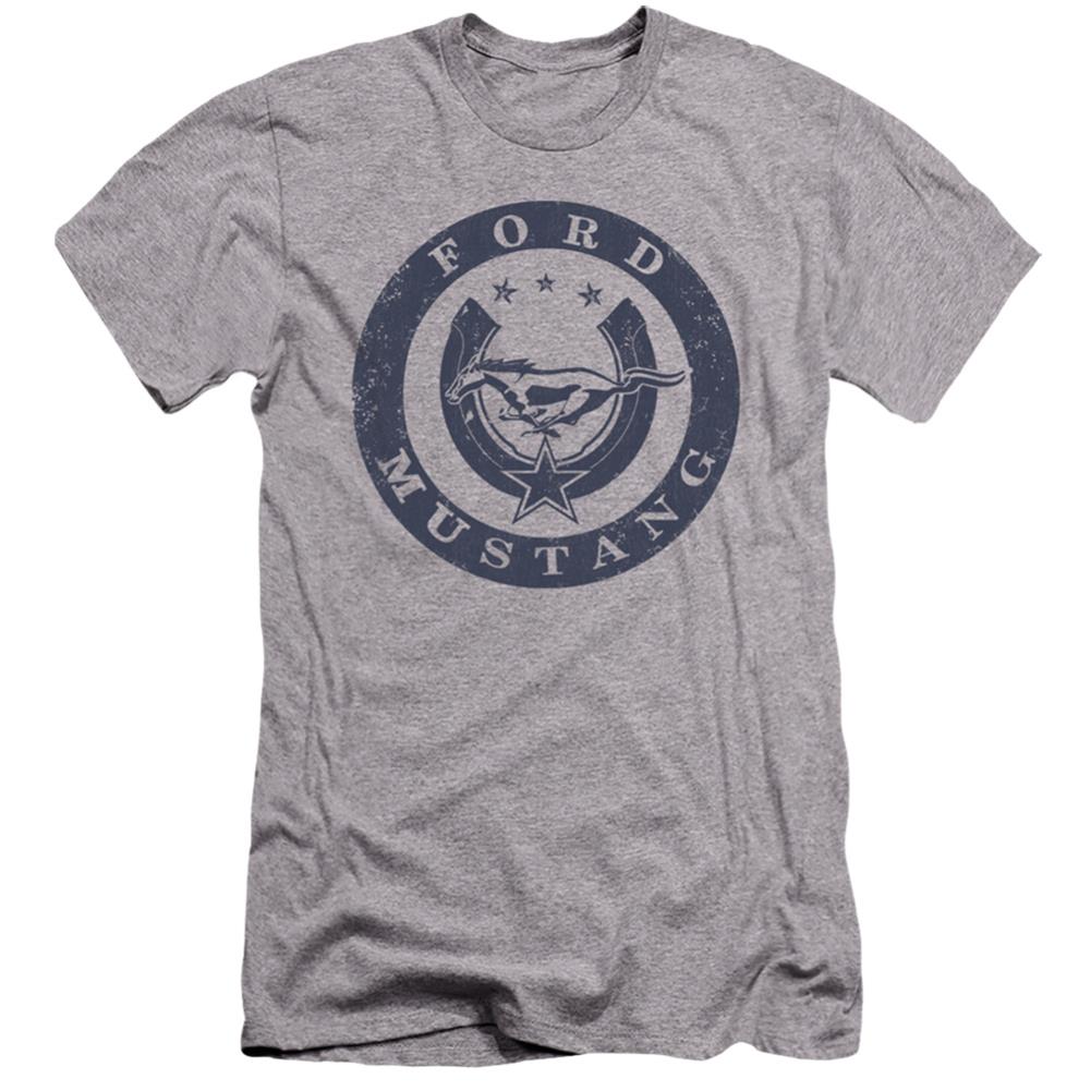 Ford Lucky Ford Mustang Men's Ultra-Soft 30/1 Cotton Slim Short-Sleeve T-Shirt