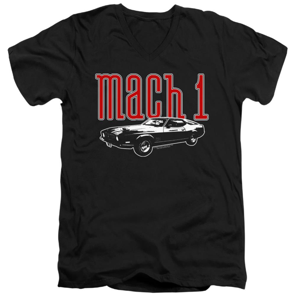 Ford Mach 1 Men's 30/1 Cotton Slim V-Neck T-Shirt