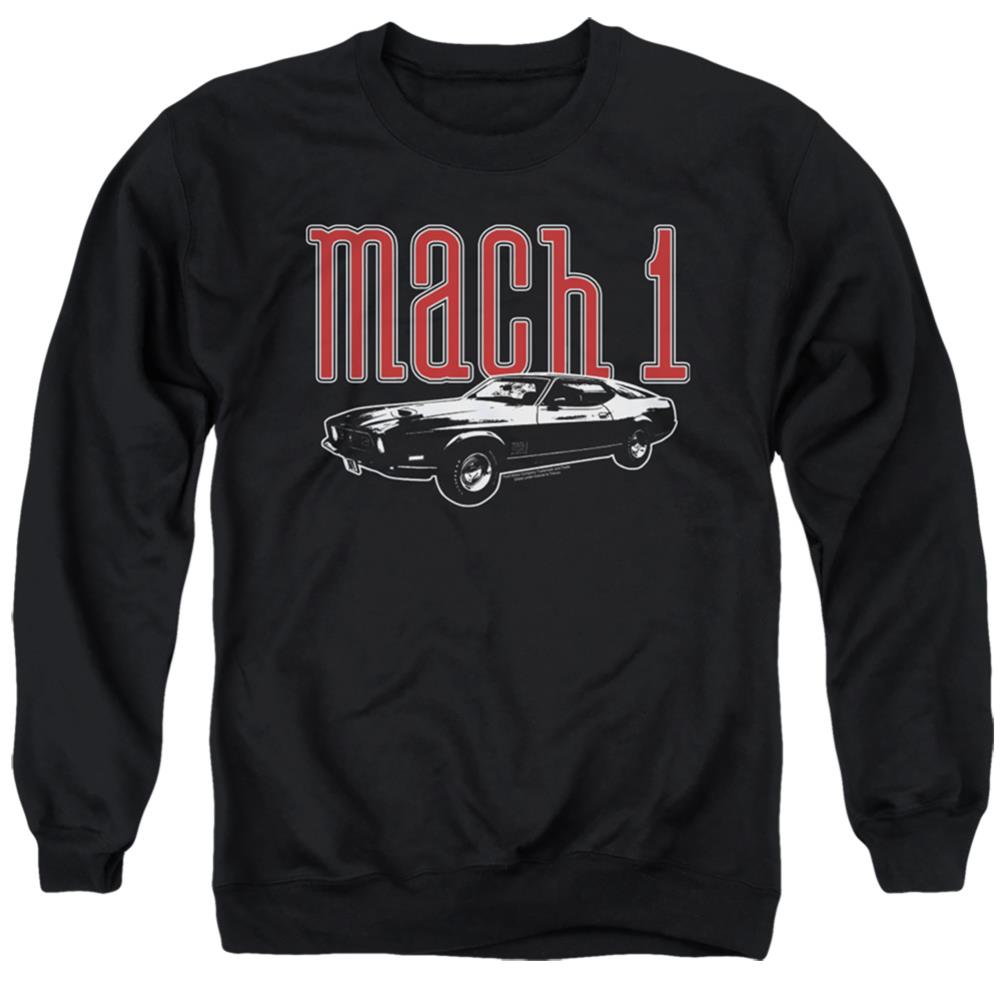 Ford Mach 1 Men's Crewneck 50 50 Poly Long-Sleeve T-Shirt