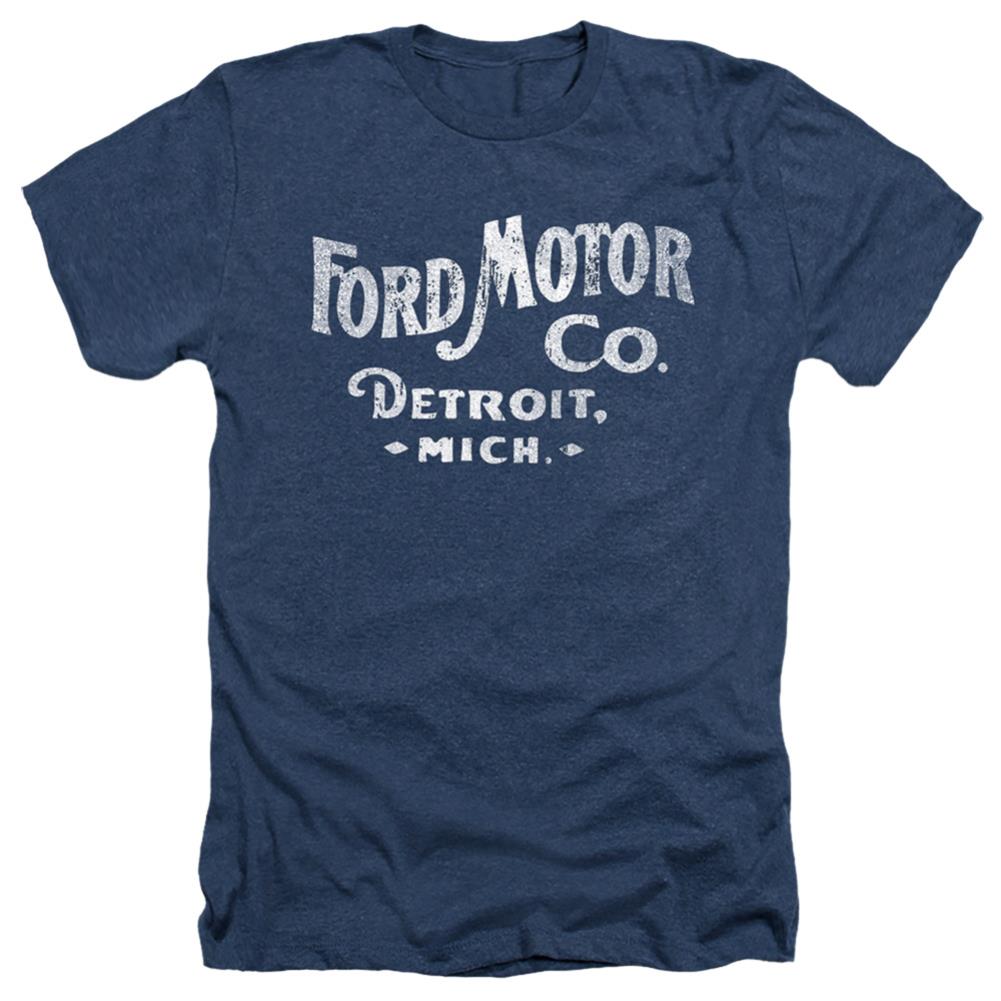 Ford Motor Co Men's 30/1 Heather 60 40 Poly Short-Sleeve T-Shirt