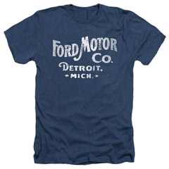 Ford Motor Co Men's 30/1 Heather 60 40 Poly Short-Sleeve T-Shirt