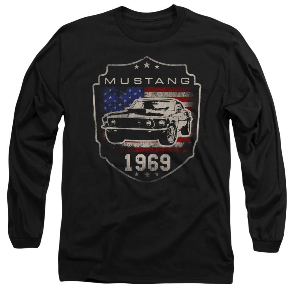 Ford Mustang 1969 Flag Men's 18/1 Cotton Long-Sleeve T-Shirt