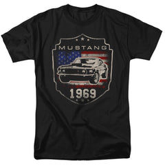 Ford Mustang 1969 Flag Men's 18/1 Cotton Short-Sleeve T-Shirt