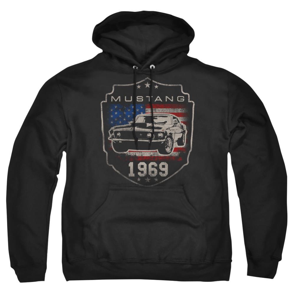 Ford Mustang 1969 Flag Men's Pull-Over 75 25 Poly Hoodie