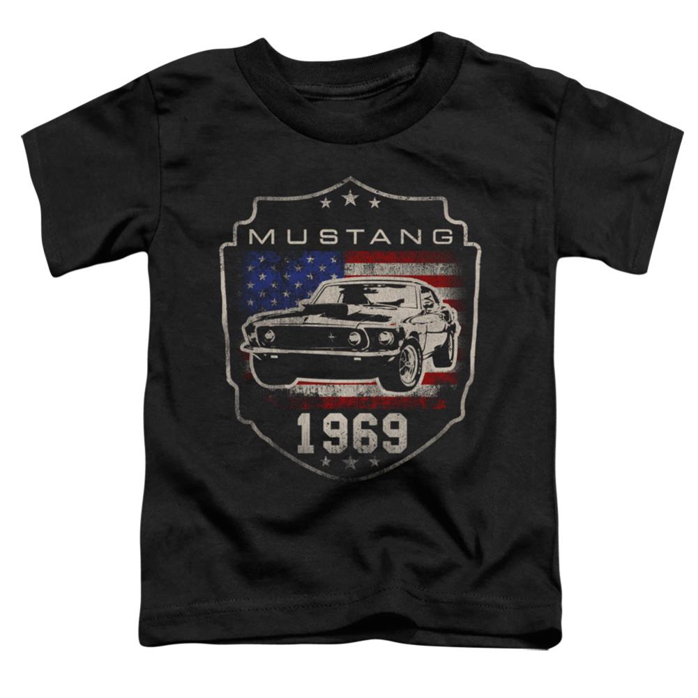Ford Mustang 1969 Flag Toddler 18/1 Cotton Short-Sleeve T-Shirt