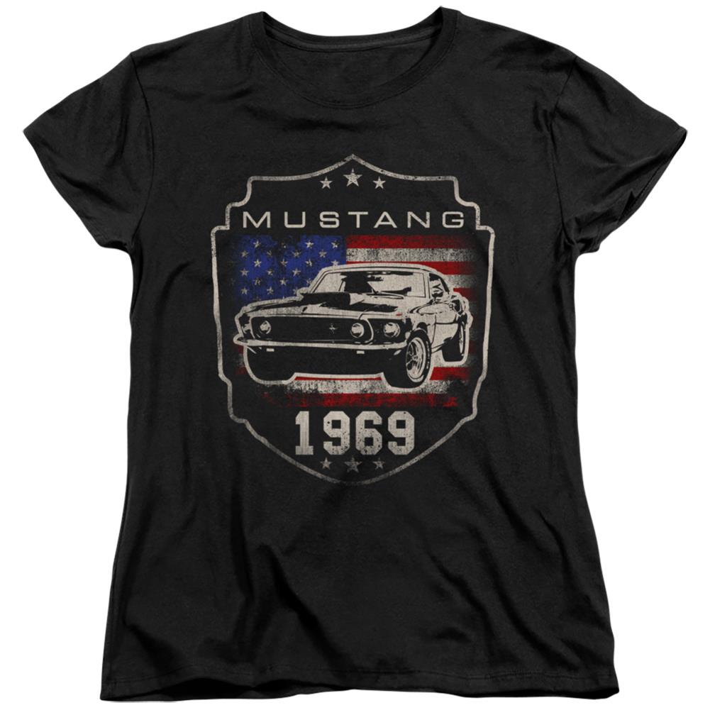 Ford Mustang 1969 Flag Women's 18/1 Cotton Short-Sleeve T-Shirt