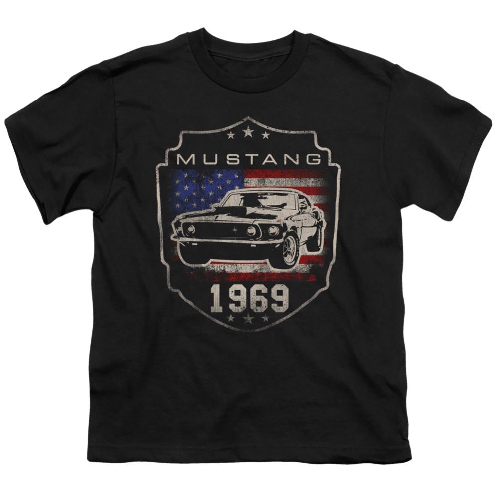 Ford Mustang 1969 Flag Youth 18/1 100% Cotton Short-Sleeve T-Shirt
