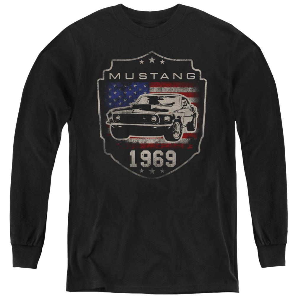 Ford Mustang 1969 Flag Youth Long-Sleeve T-Shirt