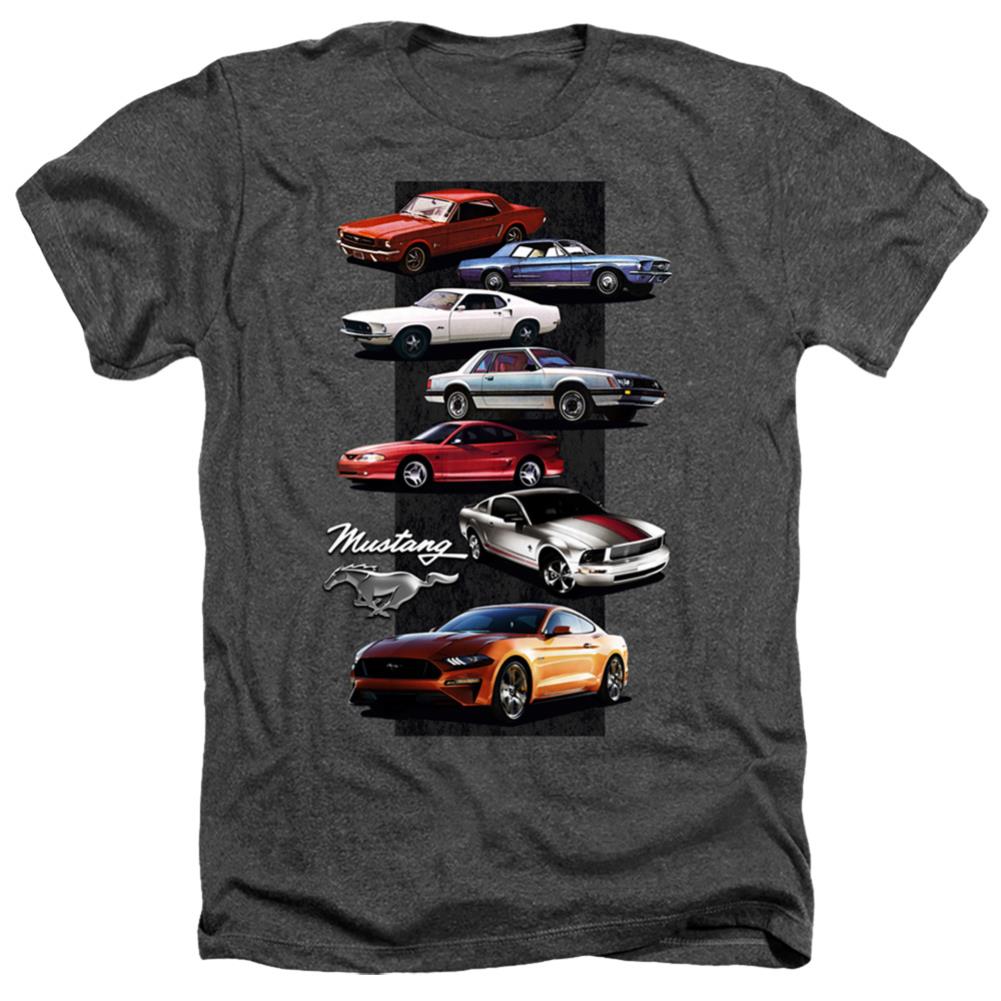 Ford Mustang Stack Men's 30/1 Heather 60 40 Poly Short-Sleeve T-Shirt