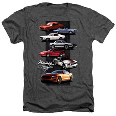 Ford Mustang Stack Men's 30/1 Heather 60 40 Poly Short-Sleeve T-Shirt
