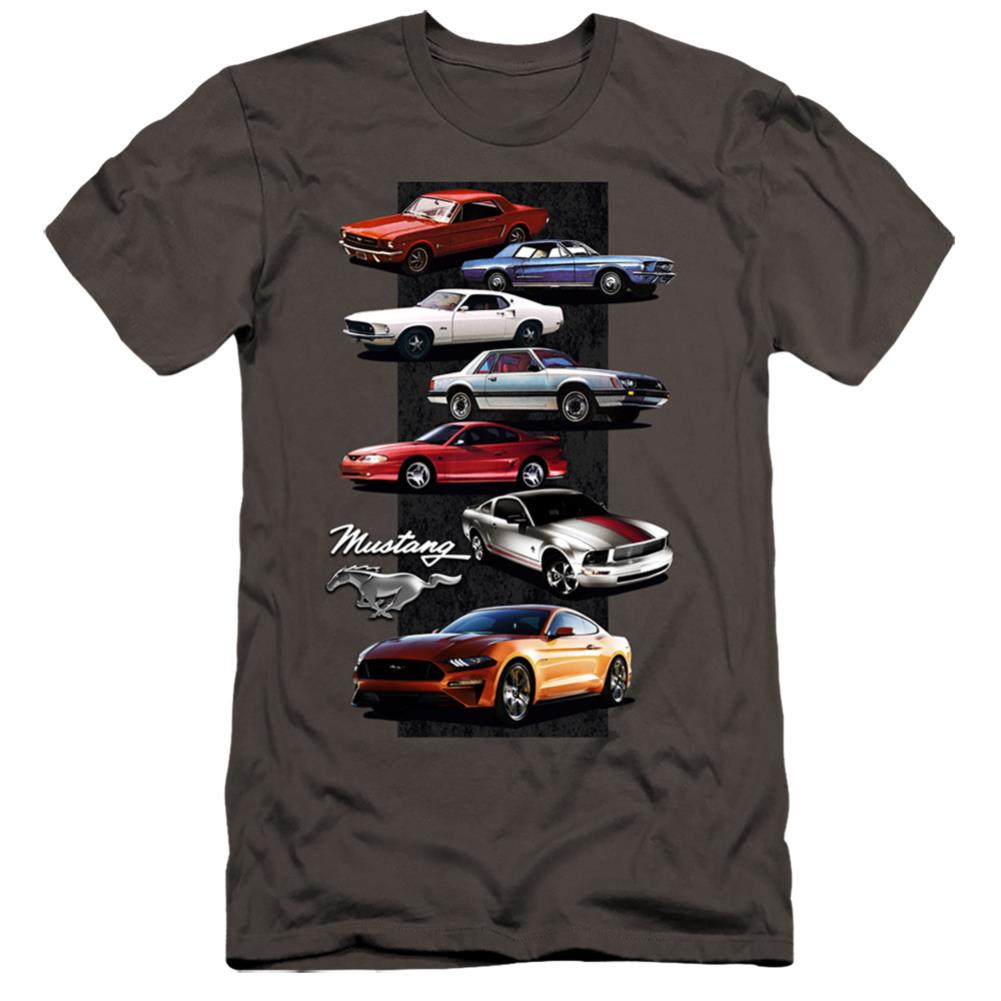 Ford Mustang Stack Men's Ultra-Soft 30/1 Cotton Slim Short-Sleeve T-Shirt