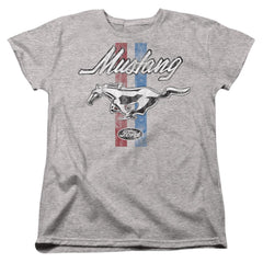 Ford Mustang Stripes Women's 18/1 Cotton Short-Sleeve T-Shirt