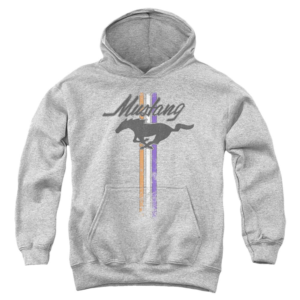 Ford Mustang Stripes Youth Cotton Poly Pull-Over Hoodie