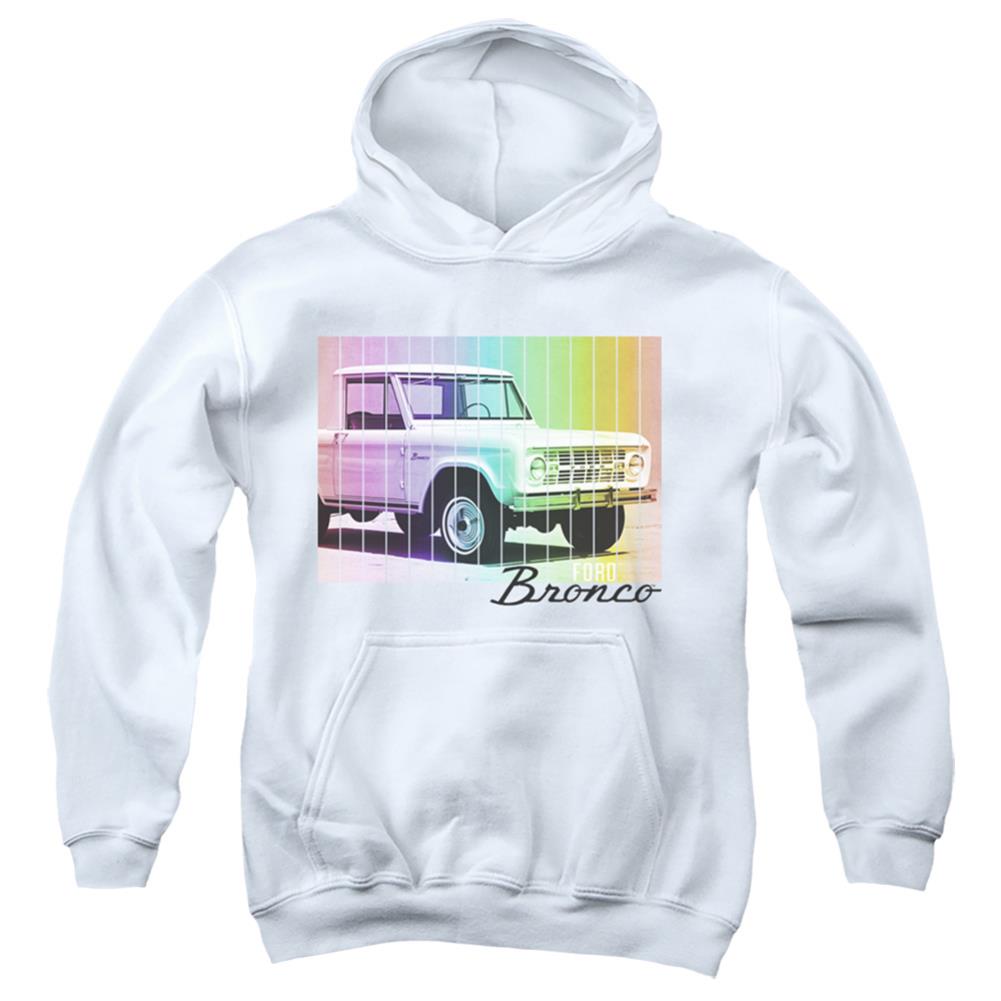Ford Retro Rainbow Youth Cotton Poly Pull-Over Hoodie