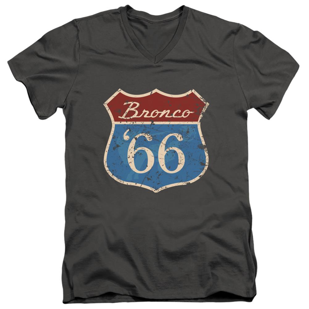 Ford Route 66 Bronco Men's 30/1 Cotton Slim V-Neck T-Shirt