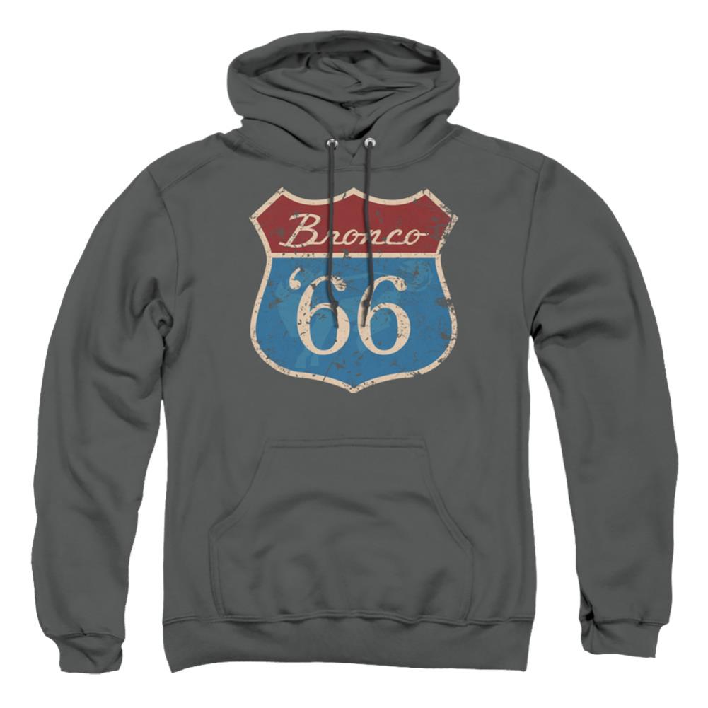 Ford Route 66 Bronco Men's Pull-Over 75 25 Poly Hoodie