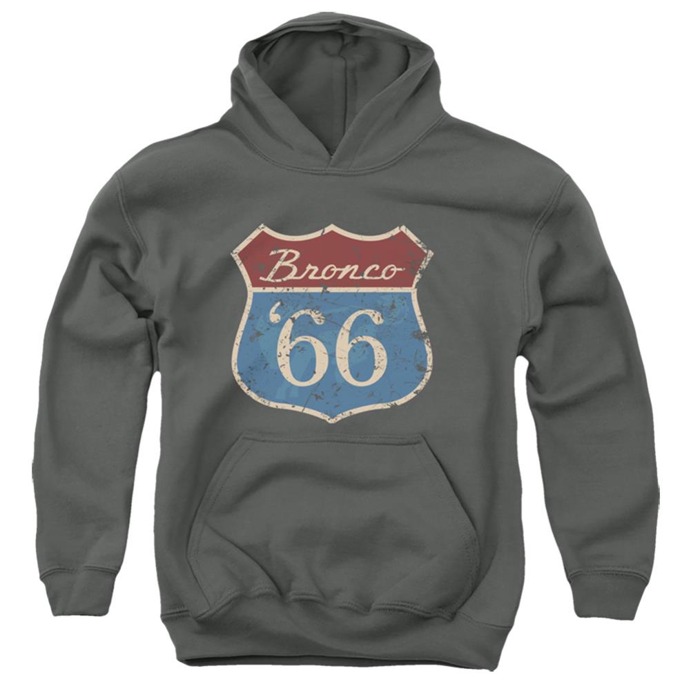 Ford Route 66 Bronco Youth Cotton Poly Pull-Over Hoodie