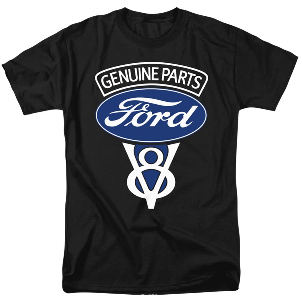 Ford V8 Genuine Parts Men's 18/1 Cotton Short-Sleeve T-Shirt