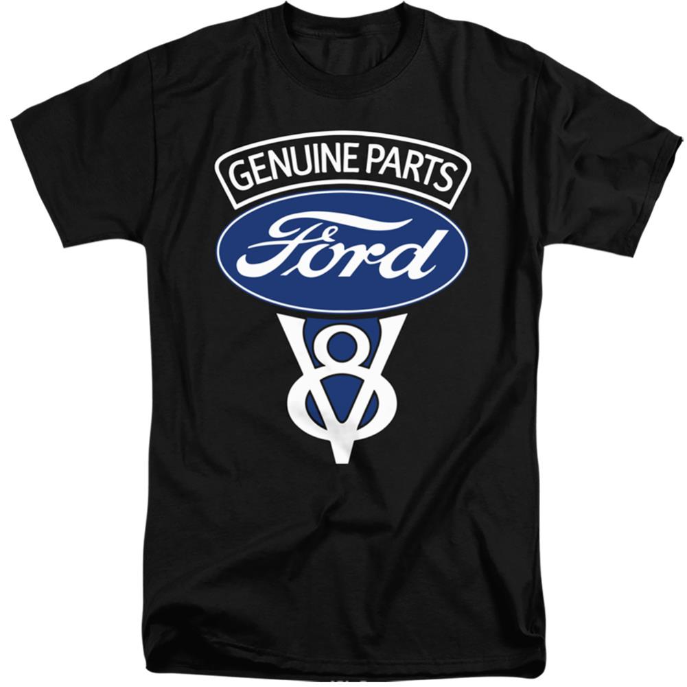 Ford V8 Genuine Parts Men's 18/1 Tall Cotton Short-Sleeve T-Shirt