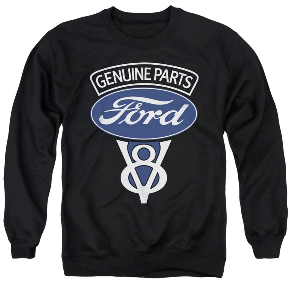 Ford V8 Genuine Parts Men's Crewneck 50 50 Poly Long-Sleeve T-Shirt