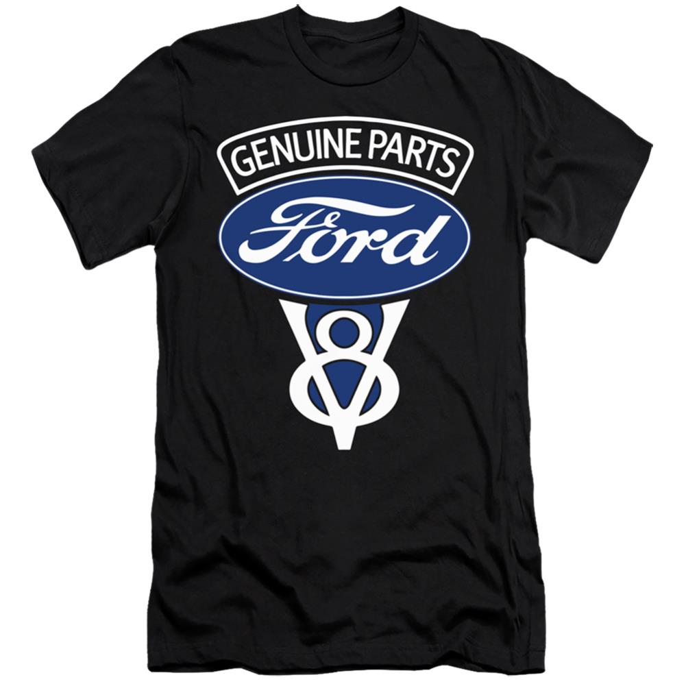 Ford V8 Genuine Parts Men's Ultra-Soft 30/1 Cotton Slim Short-Sleeve T-Shirt