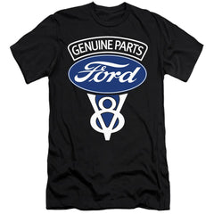 Ford V8 Genuine Parts Men's Ultra-Soft 30/1 Cotton Slim Short-Sleeve T-Shirt