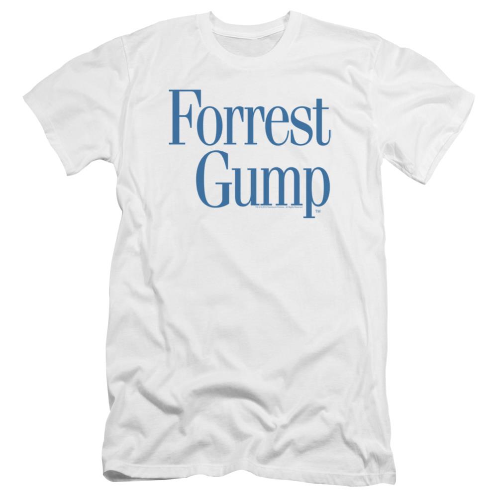 Forrest Gump Logo Men's Ultra-Soft 30/1 Cotton Slim Short-Sleeve T-Shirt