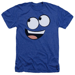 Foster's Home For Imaginary Friends Blue Face Men's 30/1 Heather 60 40 Poly Short-Sleeve T-Shirt