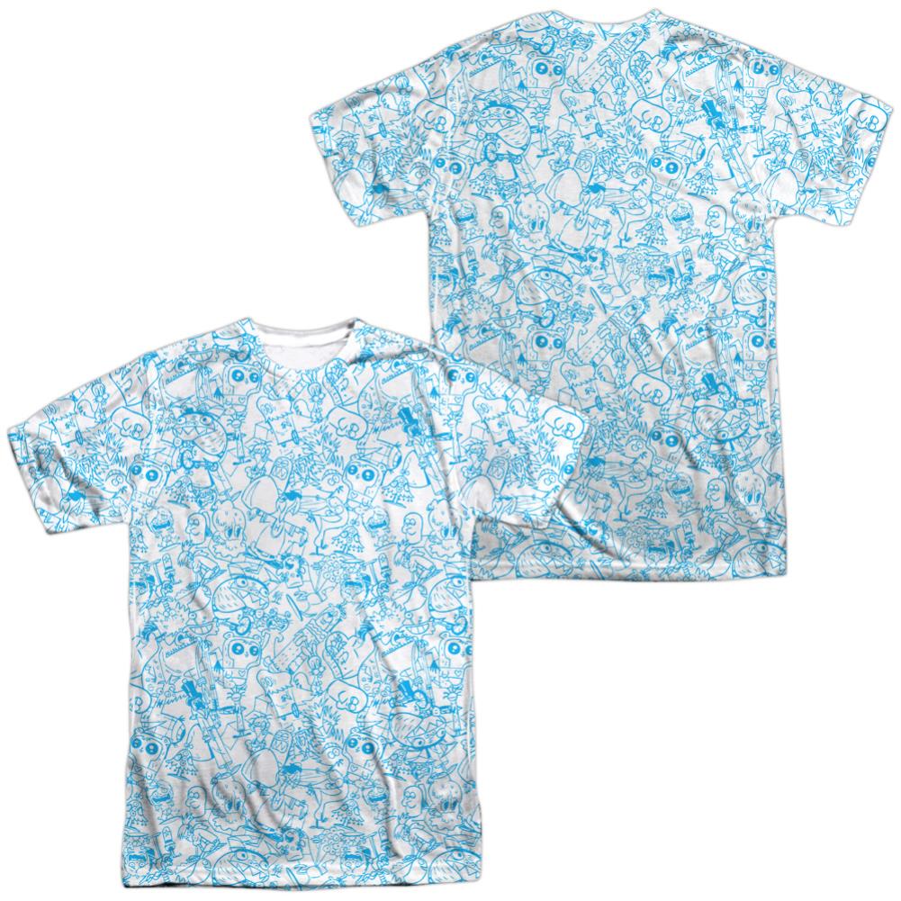 Foster's Home For Imaginary Friends Character Sketches (Front/Back Print) Men's Regular Fit Polyester Short-Sleeve T-Shirt