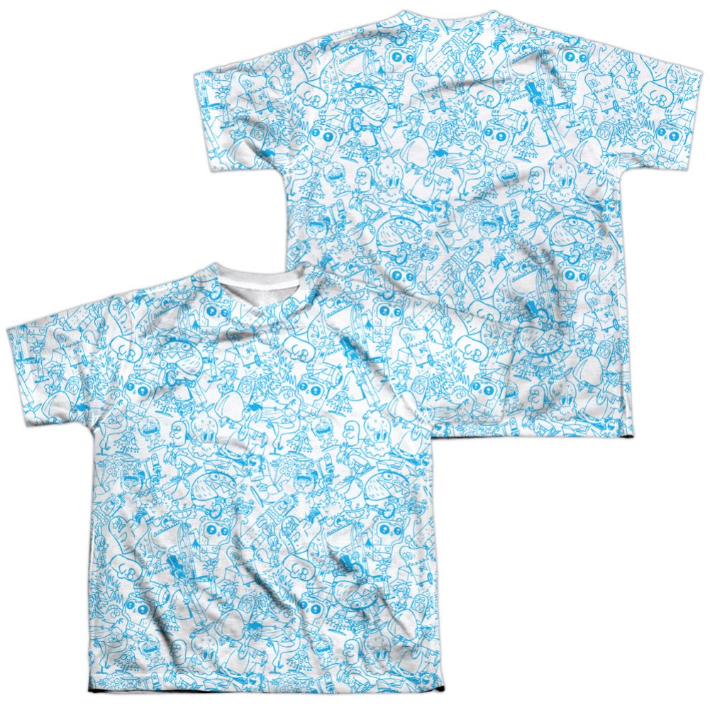 Foster's Home For Imaginary Friends Character Sketches (Front/Back Print) Youth Regular Fit Poly Short-Sleeve T-Shirt