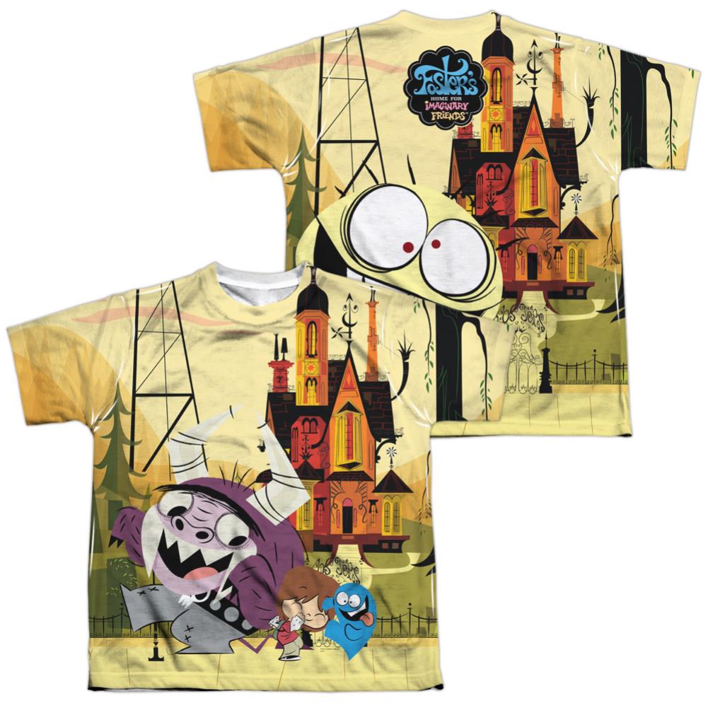 Foster's Home For Imaginary Friends Funny Friends (Front/Back Print) Youth Regular Fit Poly Short-Sleeve T-Shirt