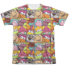 Fraggle Rock Character Squares Men's Regular Fit Poly Cotton Short-Sleeve T-Shirt