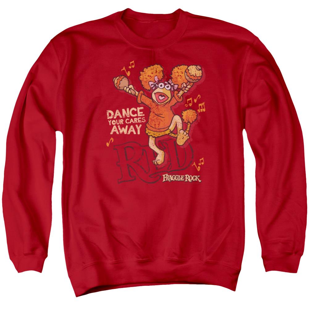 Fraggle Rock Dance Men's Crewneck 50 50 Poly Long-Sleeve T-Shirt