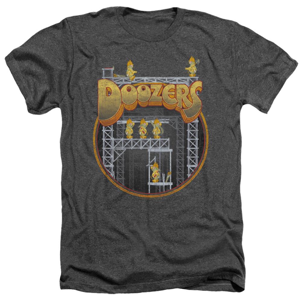 Fraggle Rock Doozers Construction Men's 30/1 Heather 60 40 Poly Short-Sleeve T-Shirt