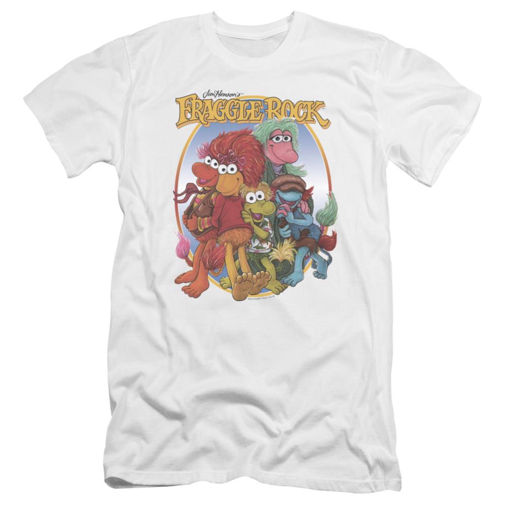 Fraggle Rock Group Hug Men's Ultra-Soft 30/1 Cotton Slim Short-Sleeve T-Shirt